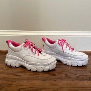 Platform Sneakers w/Soft Leather Uppers